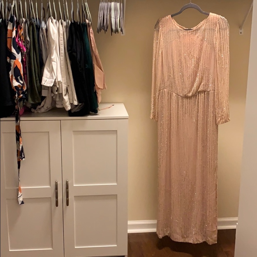 Vintage Beaded Blush Gown